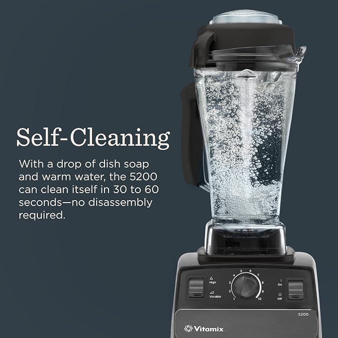 Vitamix 5200 Professional-Grade Blender, 64 oz. Container, White | Kitchen Appliance for Smoothies, Soups and More, Variable Speed, Self-Cleaning, High..