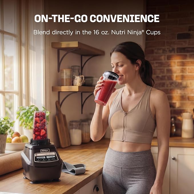 Ninja Kitchen System Pro, 1500W, 72oz Pitcher, 8-Cup, Black, BL770 1500W all-in-one blends smoothies, processes salsa & dough. 72-oz pitcher, 8-cup processor bowl, (2) 16-oz cups.